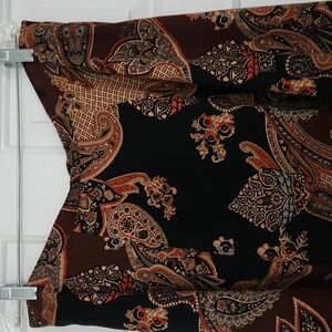 Southern Lady Flowy Skirt in Black and Brown Paisley Size XL